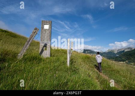 Valle de Belagua, Lola, Navarra, Spanien, Europa. Stockfoto