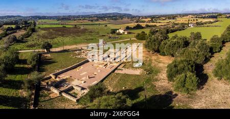 Basilika von Son Peretó des paläochristlichen Kultes, archäologische Stätte von Son Peretó, Manacor, Mallorca, Balearen, Spanien. Stockfoto