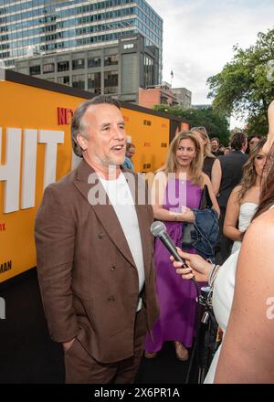 AUSTIN, TEXAS - Richard Linklater nahm am 15. Mai 2024 im Paramount Theatre in Austin, Texas, an der Premiere von Netflix's 'Hit man' und Glen Powell's Induktion in die Texas Film Hall of Fame Teil. (Foto: Maggie Boyd/SIPA USA) Credit: SIPA USA/Alamy Live News Stockfoto