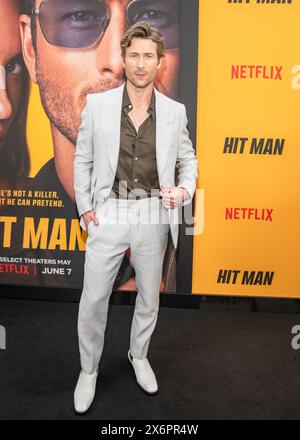 AUSTIN, TEXAS – 15. MAI: Glen Powell nahm am 15. MAI 2024 im Paramount Theatre in Austin, Texas, an der Premiere von Netflix's 'Hit man' und Glen Powells Einführung in die Texas Film Hall of Fame Teil. (Foto: Maggie Boyd/SIPA USA) Credit: SIPA USA/Alamy Live News Stockfoto