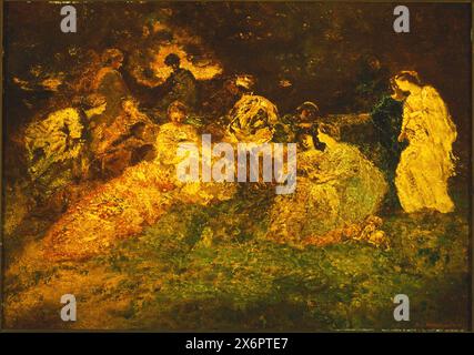 Champetre Adolphe Joseph Thomas Monticelli Stockfoto