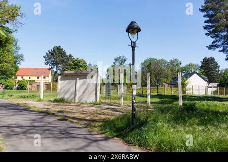 Reste der Berliner Mauer am Großen Glienicker See Stockfoto