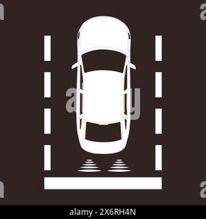 Vektorillustration des Signalsymbols des Parksensors für das Auto Stock Vektor
