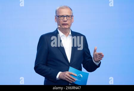 Mannheim, Deutschland. Mai 2024. Günther Jauch, Moderator, nimmt an der Abschiedsfeier von SAP-Mitbegründer Plattner Teil. Quelle: Marijan Murat/dpa/Alamy Live News Stockfoto