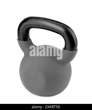 Eine Metallglocke isoliert auf weiß. Sportausrüstung Stockfoto