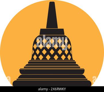 Tempel Symbol Vektor Illustration einfaches Design Stock Vektor