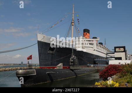 Die Königin Mary, Long Beach Stockfoto