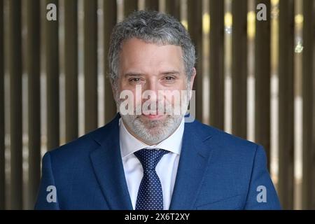 Rom, Italien. Mai 2024. Enzo Paci nimmt am Fotogespräch des Rai tv-Films „com'è umano lui“ im Rai Viale Mazzini Teil. Quelle: SOPA Images Limited/Alamy Live News Stockfoto