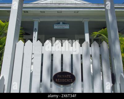 Hemingway's Cottage in Key West, Florida, USA, 16. April 2024 Stockfoto