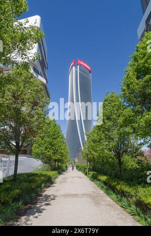 Hauptsitz der Generali Group Büros in Mailand und Hadid Residences Stockfoto