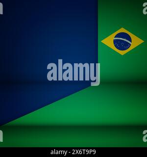 Edge Background Brasiliens Grafik und Etikett. Auswirkungselement für die Verwendung, die Sie daraus machen möchten. Stock Vektor