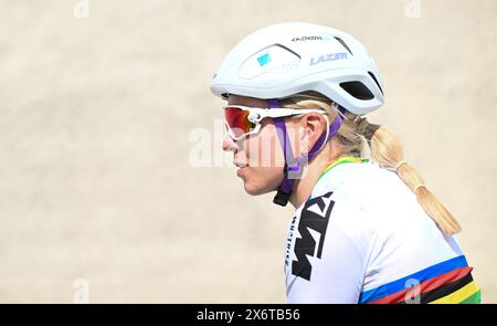 Dudenhofen, Deutschland. Januar 2021. Radsport/Strecke: BDR präsentiert seine Bahnradsprintern für die Olympischen Spiele. Die Sprinterin Emma Hinze. Quelle: Bernd Weißbrod/dpa/Alamy Live News Stockfoto