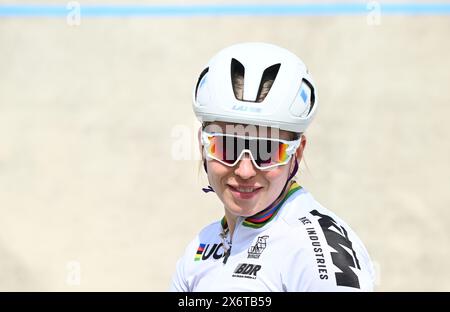 Dudenhofen, Deutschland. Januar 2021. Radsport/Strecke: BDR präsentiert seine Bahnradsprintern für die Olympischen Spiele. Die Sprinterin Emma Hinze. Quelle: Bernd Weißbrod/dpa/Alamy Live News Stockfoto