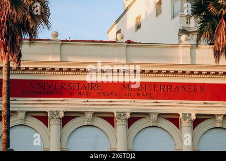 Nizza, Frankreich - 19. November 2023 : Mediterranische Universität in Nizza Stockfoto