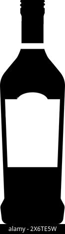 Alkohol-, Alkohol- und Alkoholsucht-Symbol, isoliert Stock Vektor