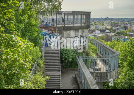 Aussichtsplattform, Flakturm, Volkspark Humboldthain, Gesundbrunnen, Mitte, Berlin, Deutschland Stockfoto