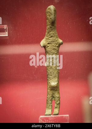 Bronze-Votivopfer, iberische Heiligtümer Collado de los Jardines und Castellar de Santisteban, iberische Kultur, Archäologisches Museum. Úbeda, Provinz Jaén, Andalusien, Spanien. Stockfoto