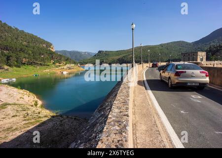 Tranco Reservoir - El Tranco de Beas-, Naturpark der Sierras de Cazorla, Segura und Las Villas, Provinz Jaén, Andalusien, Spanien. Stockfoto