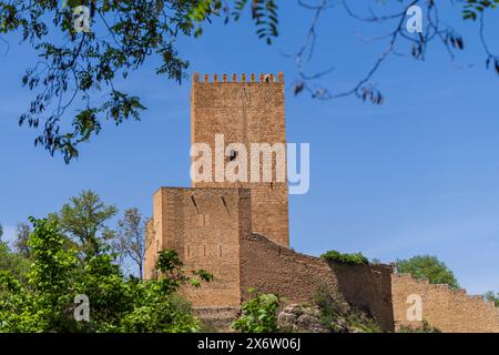 Castillo de la Yedra - Schloss der vier Ecken - Stadt Cazorla, Naturpark der Sierras de Cazorla, Segura und Las Villas, Provinz Jaén, Andalusien, Spanien. Stockfoto