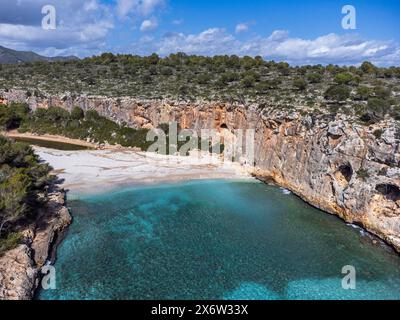 Cala Magraner, Küste von Manacor, Mallorca, Balearen, Spanien. Stockfoto