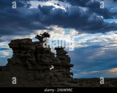 Felsformationen, Fantasy Canyon in der Nähe von Vernal, Utah. Stockfoto