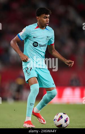 Almeria, Spanien. Mai 2024. ALMERIA, SPANIEN – 16. MAI: Lamine Yamal Right Winger des FC Barcelona im LaLiga EA Sports Spiel zwischen UD Almeria und FC Barcelona im Power Horse Stadium am 16. Mai 2024 in Almeria, Spanien. (Foto von Francisco Macia/Photo Players Images) Credit: Magara Press SL/Alamy Live News Stockfoto