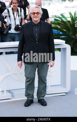 Cannes, Frankreich. Mai 2024. George Miller posiert beim Fotocall für Furiosa - A Mad Max Saga Palais des Festivals während des 77. Festivals von Cannes. Foto von Julie Edwards./Alamy Live News Stockfoto