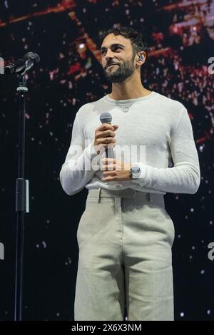 Marco Mengoni Gast bei den italienischen Songwritern Gazzelle, Pseudonym von Flavio Bruno Pardini, Konzert in der Arena di Verona für seine besonderen Live-Auftritte Ò16.05.24 - Arena di VeronaÓ am 16. Mai 2024 in Verona, Italien. Stockfoto