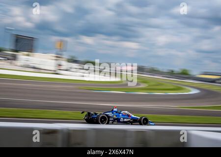 Speedway, in, USA. Mai 2024. MARCO ANDRETTI (98) aus Nazareth, Pennsylvania, trainiert für den 108. Lauf des Indianapolis 500 auf dem Indianapolis Motor Speedway in Speedway, IN. (Credit Image: © Grindstone Media Group/ASP) NUR REDAKTIONELLE VERWENDUNG! Nicht für kommerzielle ZWECKE! Stockfoto