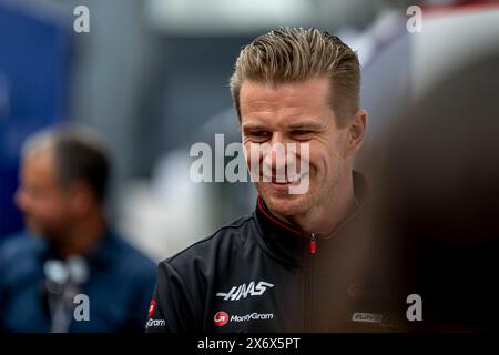 Imola, Italien, 16. Mai, Nico Hulkenberg, aus Deutschland, tritt für Haas F1 an. Der Aufstand, Runde 07 der Formel-1-Meisterschaft 2024. Quelle: Michael Potts/Alamy Live News Stockfoto