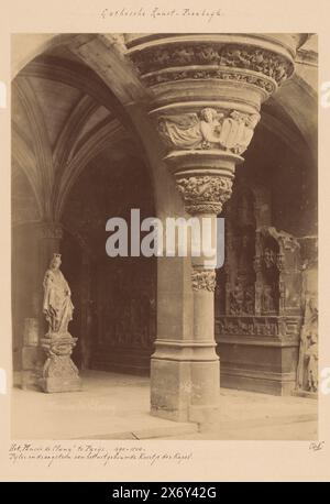 Kapelle des Musée de Cluny (Musée national du Moyen Âge) in Paris, Musée de Cluny. Pilier et Chapiteau de la chapelle. (Titel zum Objekt), Foto, Paul Robert, (erwähnt zum Objekt), Paris, c. 1875 - c. 1900, Karton, Albumendruck, Höhe, 253 mm x Breite, 191 mm Stockfoto