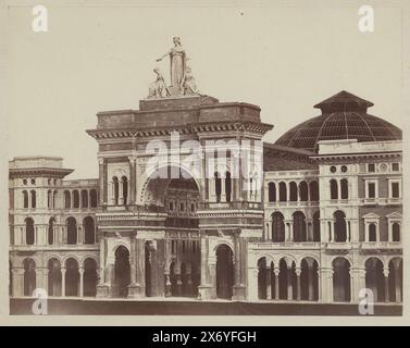 Blick auf die Pont d'Arcole in Paris, Stereographie, anonym, Paris, 1850 - 1880, Karton, Albumendruck, Höhe, 83 mm x Breite, 172 mm Stockfoto