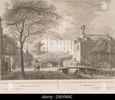 Ansicht des Oudezijds Huiszithuis in Amsterdam, Ansicht des Oude-Zyds-Huysziten-Aalmoesseniershuis, nach Amsterdam, Vue de la maison des pauvres, Nommée Huysziten, à Amsterdam (Titel über Objekt), Druck, Druckerei: Hermanus Petrus Schouten, (möglicherweise), nach eigenem Entwurf von: Hermanus Petrus Schouten, (auf Objekt erwähnt), (Gegenstand), Pierre Fouquet 1778 - 1783, Papier, Ätzen, Gravieren, Höhe, 279 mm x Breite, 378 mm Stockfoto