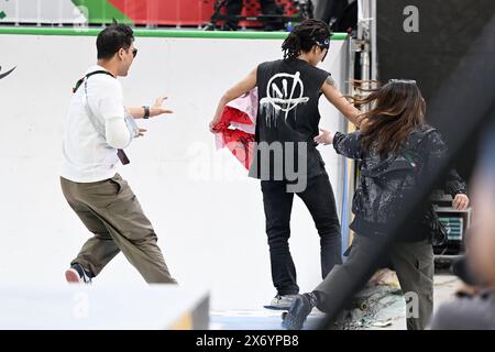 Shanghai, China. Kredit: MATSUO. Mai 2024. Allgemeine Ansicht Skateboarding : OQS olympische Qualifikationsserie für paris 2024 Men's Street Vorspiele am Huangpu River Side in Shanghai, China. Kredit: MATSUO . K/AFLO SPORT/Alamy Live News Stockfoto