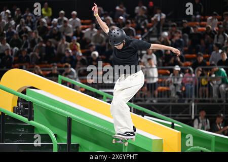 Shanghai, China. Kredit: MATSUO. Mai 2024. Toa Sasaki (JPN) Skateboarding : OQS olympia-Qualifikationsserie für paris 2024 Men's Street im Huangpu River Side in Shanghai, China. Kredit: MATSUO . K/AFLO SPORT/Alamy Live News Stockfoto