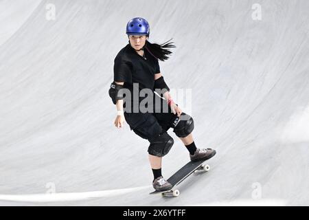 Shanghai, China. Kredit: MATSUO. Mai 2024. Sakura Yosozumi (JPN) Skateboarding : OQS olympische Qualifikationsserie für den paris Women's Park 2024 am Huangpu River in Shanghai, China. Kredit: MATSUO . K/AFLO SPORT/Alamy Live News Stockfoto