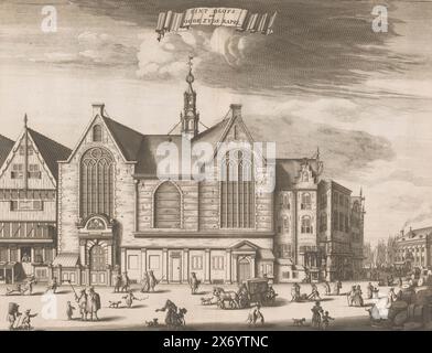 Ansicht der Sint-Olofskapel (Oudezijds Kapel) in Amsterdam, Sint Olofs Now Oude Zyds Kapel (Titel über Objekt), Druck, Druckerei: Anonym, Verlag: Abraham Wolfgang, Verlag: weduwe Aart Dircksz. Oossaan, Druckerei: Niederlande, Verlag: Amsterdam, Verlag: Amsterdam, 1693 - 1694, Papier, Gravur, Ätzen, Höhe, 266 mm x Breite, 345 mm Stockfoto