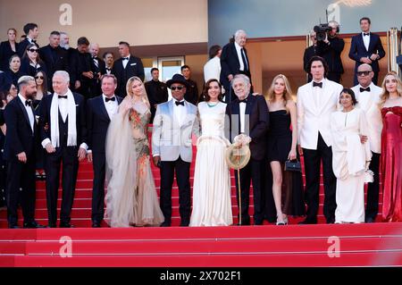 Shia LaBeouf, Jon Voight, D.B. Sweeney, Grace Vanderwaal, Giancarlo Esposito, Aubrey Plaza, Francis Ford Coppola, Romy Croquet Mars, Adam Driver, Kathryn Hunter, Laurence Fishburne und Chloe Fineman bei der Premiere des Kinofilms 'Megalopolis' auf dem Festival de Cannes 2024 / 77. Internationale Filmfestspiele von Cannes im Palais des Festivals. Cannes, 16.05.2024 Stockfoto