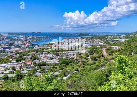 Malerischer Blick auf Simpson Bay Laggon in Saint Martin Stockfoto