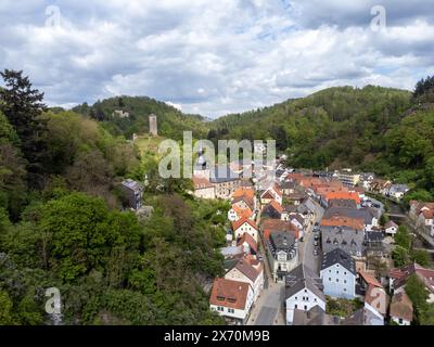 Altes Rathaus Bad berneck im Fichtelgebirge, Bayern Stockfoto