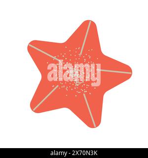 Seesterne-Vektor-Illustration isoliert auf weißem Hintergrund. Reisekonzept. Element für Druck, Banner, Karte, Broschüre, Logo. Stock Vektor