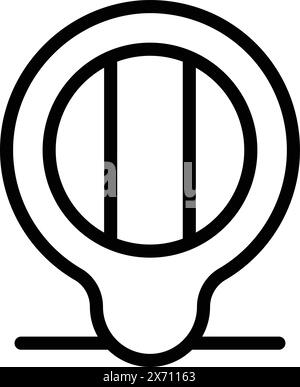 Brüsseler Zielsymbol Umrissvektor. Wahrzeichen Belgiens. Touristische Sehenswürdigkeiten Stock Vektor