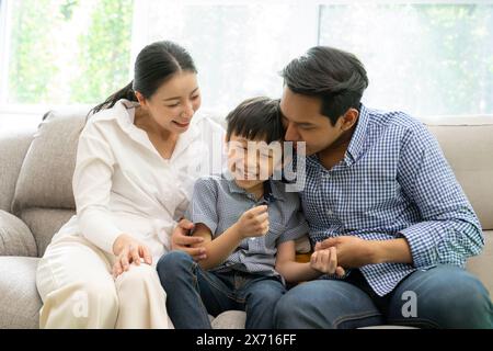 Die Liebe von Eltern und Kindern Stockfoto