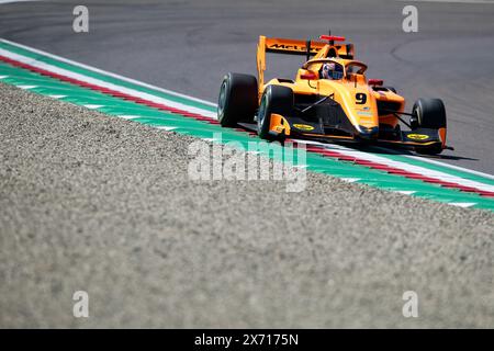 09 DUNNE Alex (irl), MP Motorsport, Dallara F3 2019, Action während der 3. Runde der FIA Formel-3-Meisterschaft 2024 vom 17. Bis 19. Mai 2024 auf dem Autodromo Enzo e Dino Ferrari in Imola, Italien - Foto Joao Filipe / DPPI Stockfoto