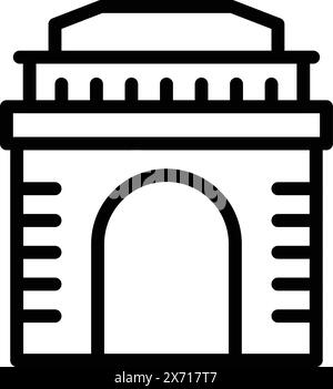 Sankt Petersburg Grand Design Icon Umriss Vektor. Alte historische Architektur. Russische Stadtlandschaft Stock Vektor