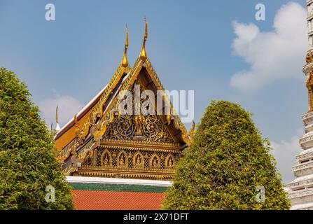 Ein Bild der Phra Ubosot, oder Kapelle, im Großen Palast. Stockfoto