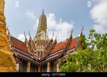 Ein Bild des Tempels des Smaragdbuddhas im Großen Palast. Stockfoto