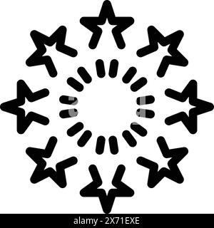 Vereinfachte abstrakte Vektorillustration in Schwarz und weiß mit symmetrischem geometrischem Formdesign, perfekt für modernen Hintergrund, Branding und dekorative Elemente Stock Vektor