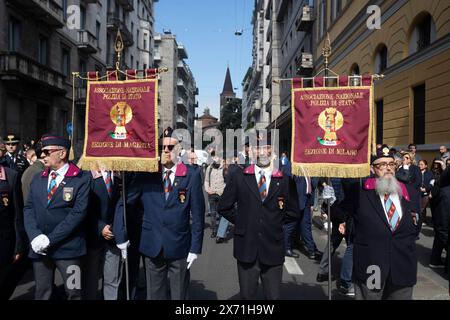 Mailand, Italien. Mai 2024. Gedenkstätte von Luigi Calabresi Milano, Italia - Cronaca Venerdì, 17 Maggio, 2024. (Foto di Marco Ottico/Lapresse) Gedenken an Luigi Calabresi Mailand, Italien - Nachrichten Freitag, 17. Mai 2024. (Foto: Marco Ottico/Lapresse) Credit: LaPresse/Alamy Live News Stockfoto