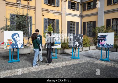 Mailand, Italien. Mai 2024. Gedenkstätte von Luigi Calabresi Milano, Italia - Cronaca Venerdì, 17 Maggio, 2024. (Foto di Marco Ottico/Lapresse) Gedenken an Luigi Calabresi Mailand, Italien - Nachrichten Freitag, 17. Mai 2024. (Foto: Marco Ottico/Lapresse) Credit: LaPresse/Alamy Live News Stockfoto